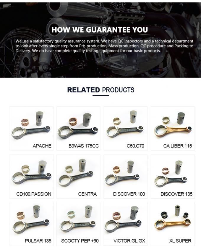 China Suppliers Aftermarket Motorcycle Engine Parts , C50EG GK50 Motorcycle Connecting Rod